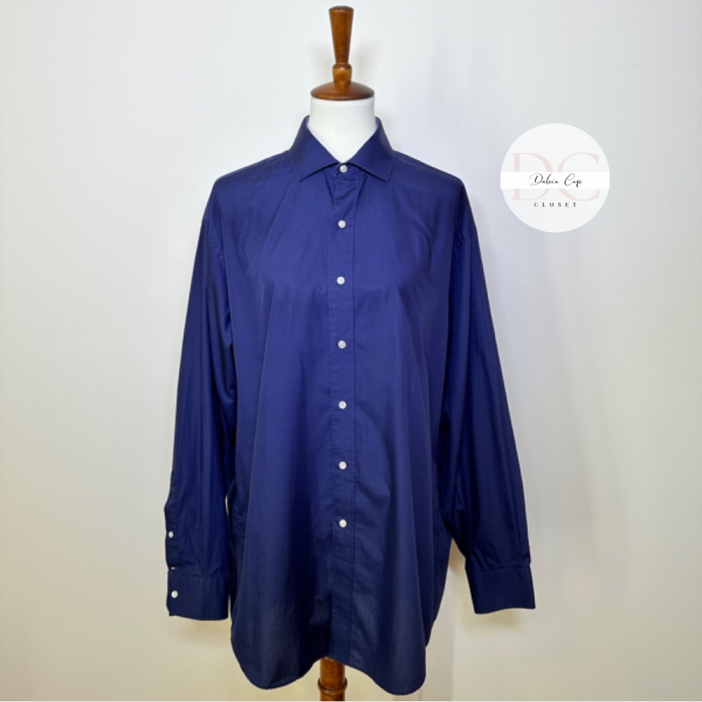 TOMMY HILFIGER Blue T-shirt Regular Fit 16.5, 34-35
